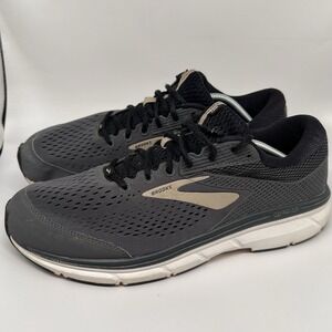 Brooks Dyad 10 Mens Size 12 Walking Running Shoes Grey Stability Orthotic